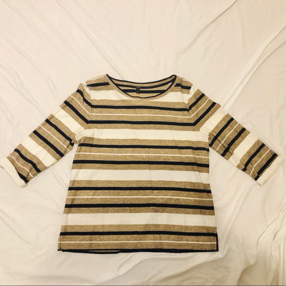 J crew quarter sleeve stripe shirt - Picture 4 of 4